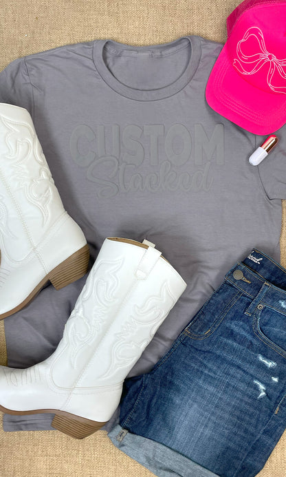 Custom Magic Puff Stacked Graphic T-Shirt