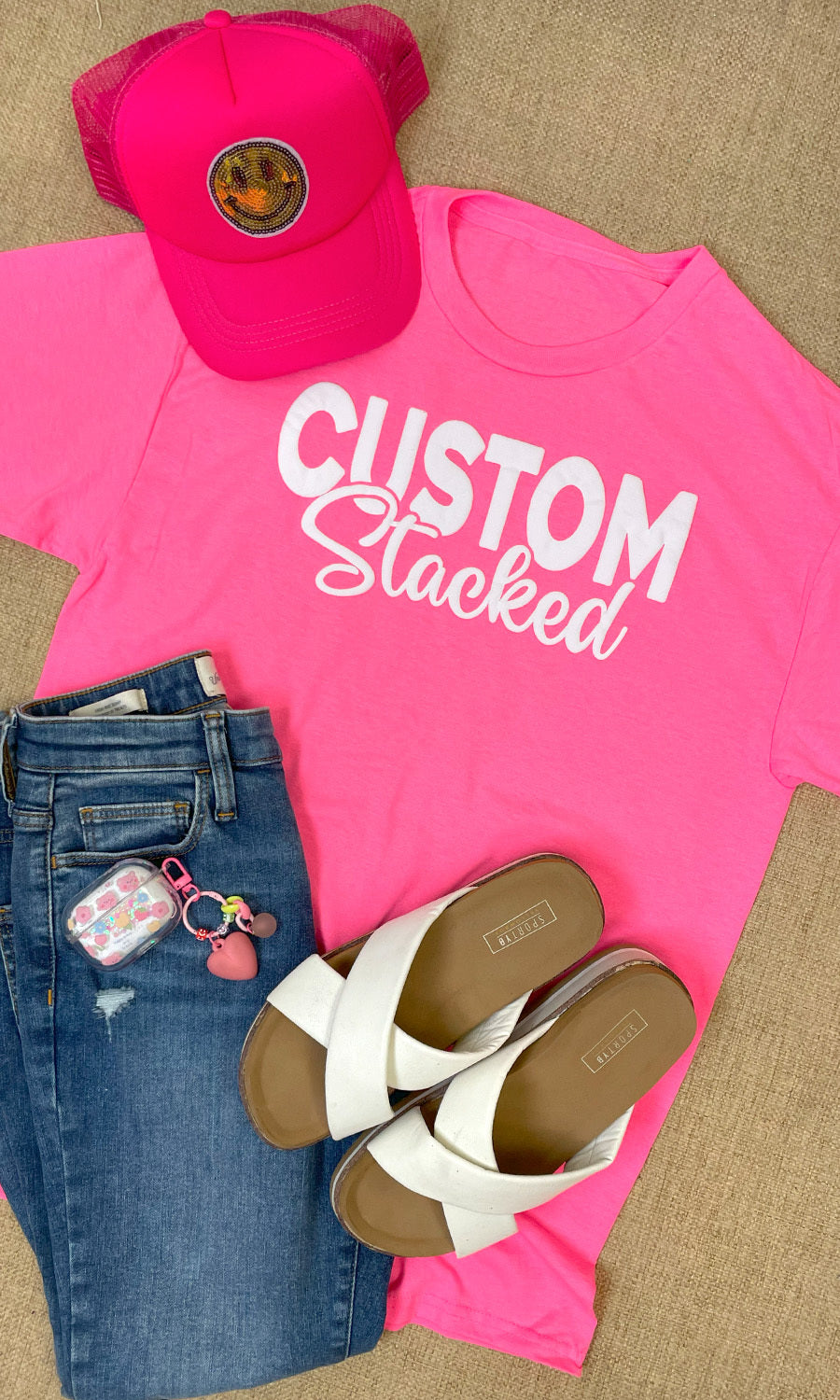 Custom Magic Puff Stacked Graphic T-Shirt