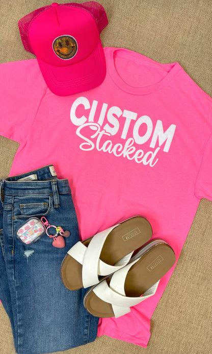 Custom Magic Puff Stacked Graphic T-Shirt