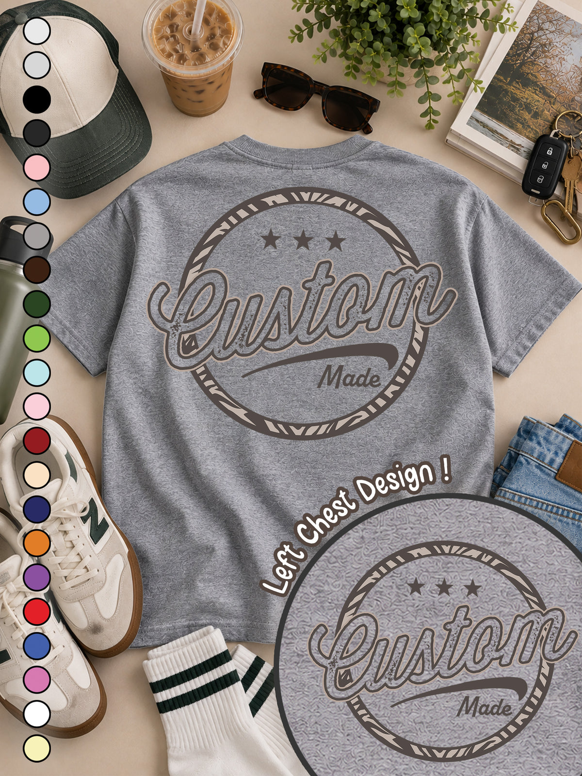 Custom Stamp Graphic T-Shirt