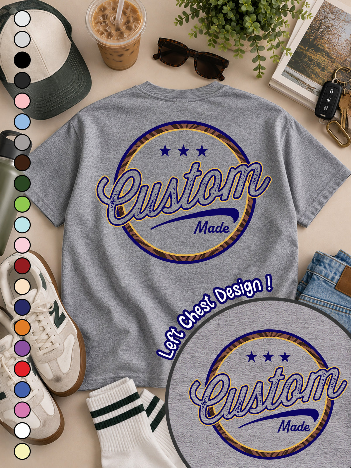 Custom Stamp Graphic T-Shirt
