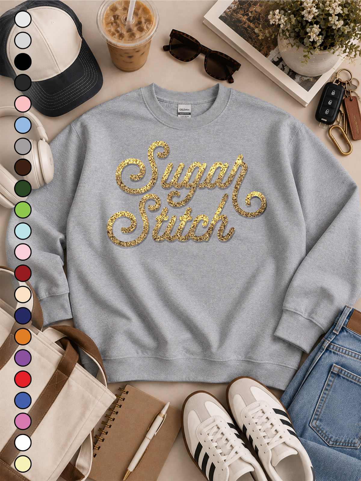 Custom Swirl Type Graphic Sweatshirt