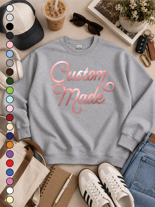 Custom Swirl Type Graphic Sweatshirt