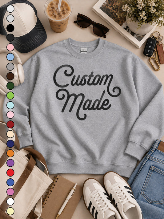 Custom Swirl Type Graphic Sweatshirt