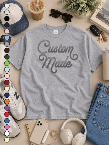Custom Swirl Type Graphic T-Shirt