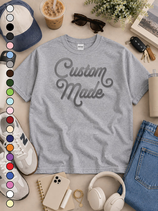 Custom Swirl Type Graphic T-Shirt