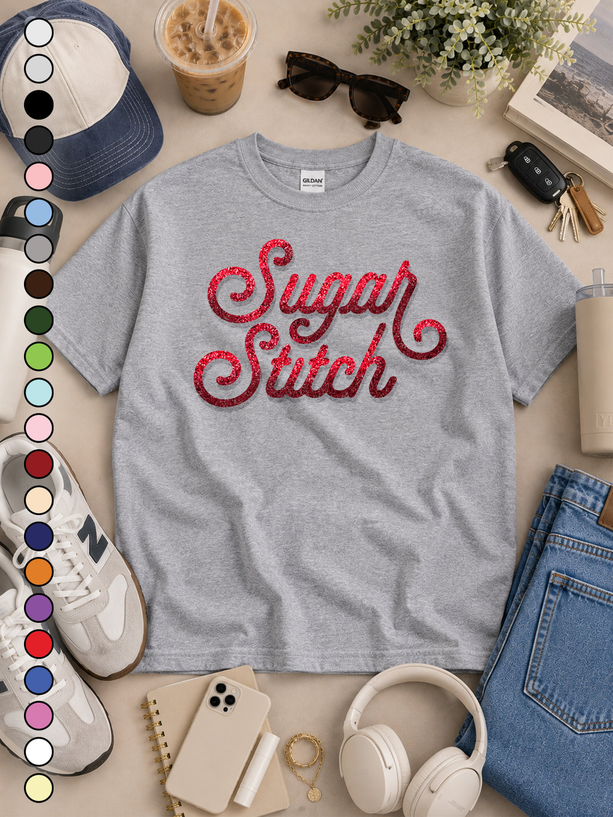 Custom Swirl Type Graphic T-Shirt