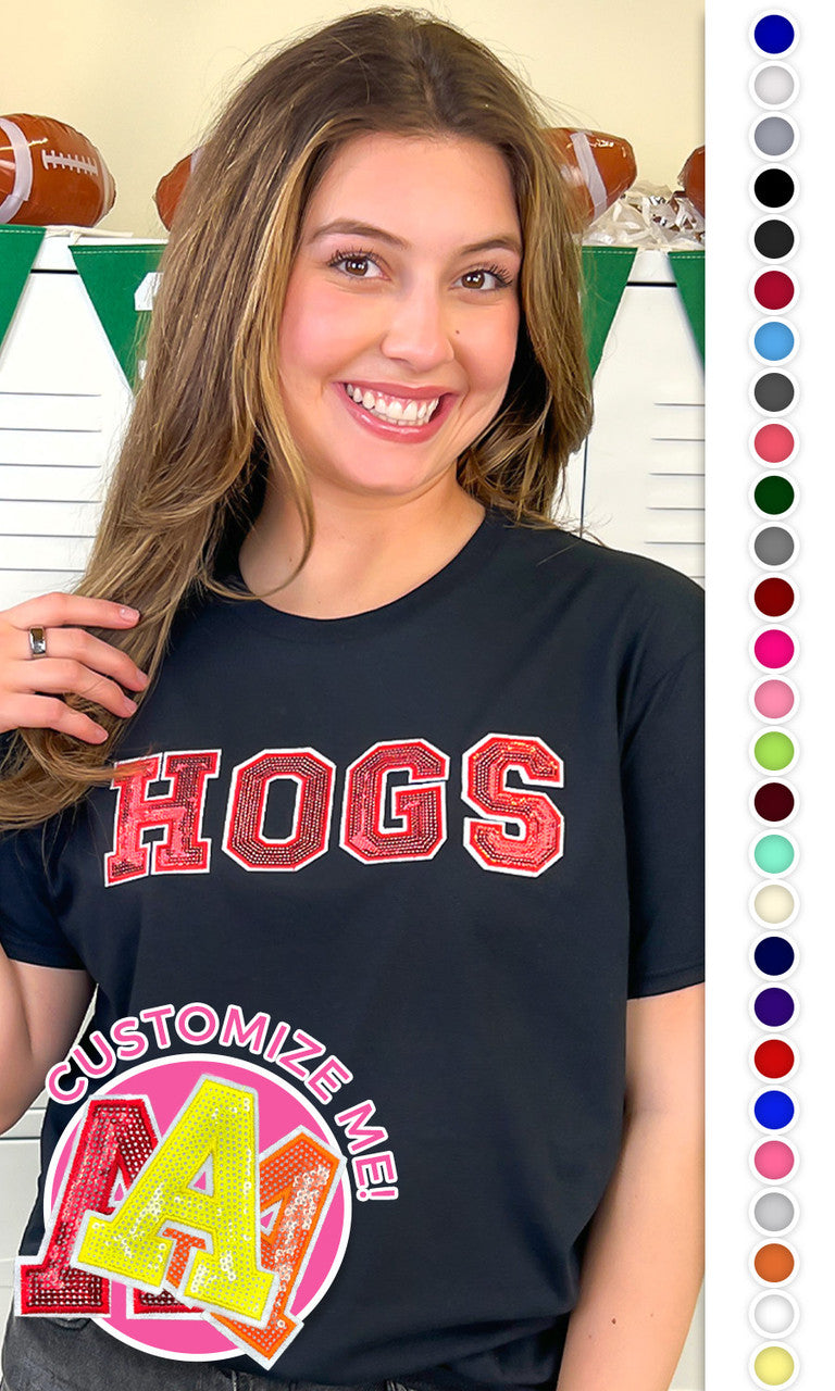 Custom Mascot Sequin Graphic T-Shirt