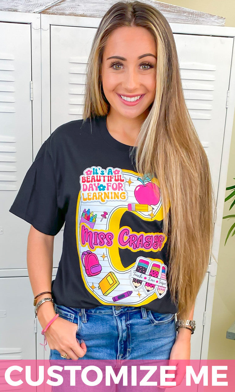 Custom School Doodle Graphic T-Shirt