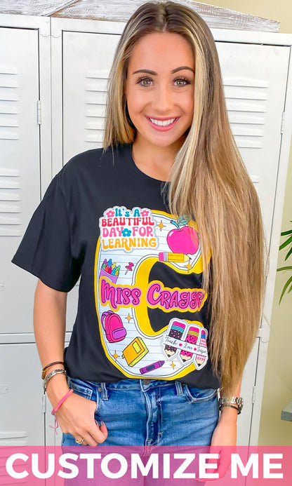 Custom School Doodle Graphic T-Shirt