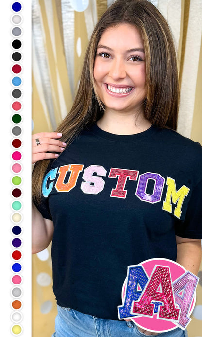 Custom Sequin Graphic T-Shirt