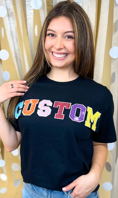 Custom Sequin Graphic T-Shirt