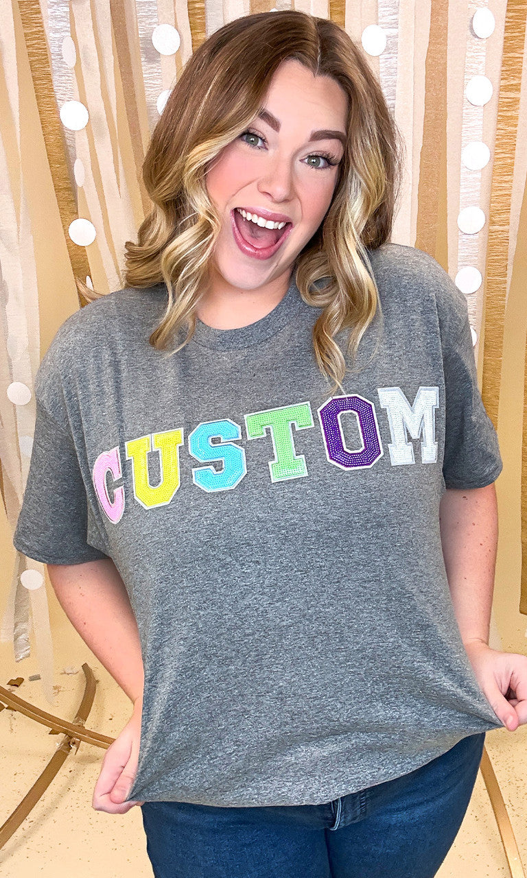 Custom Sequin Graphic T-Shirt