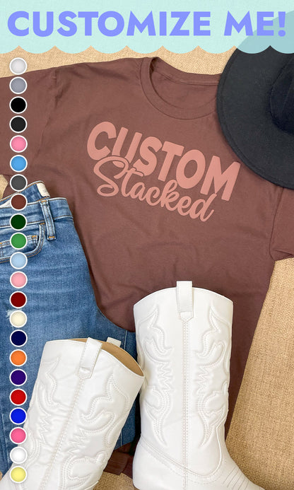 Custom Magic Puff Stacked Graphic T-Shirt