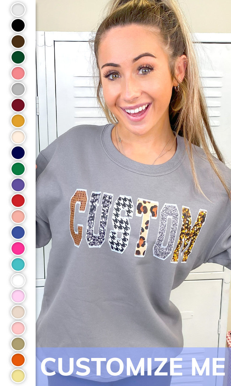 Custom Stitch Pattern Graphic Sweatshirt