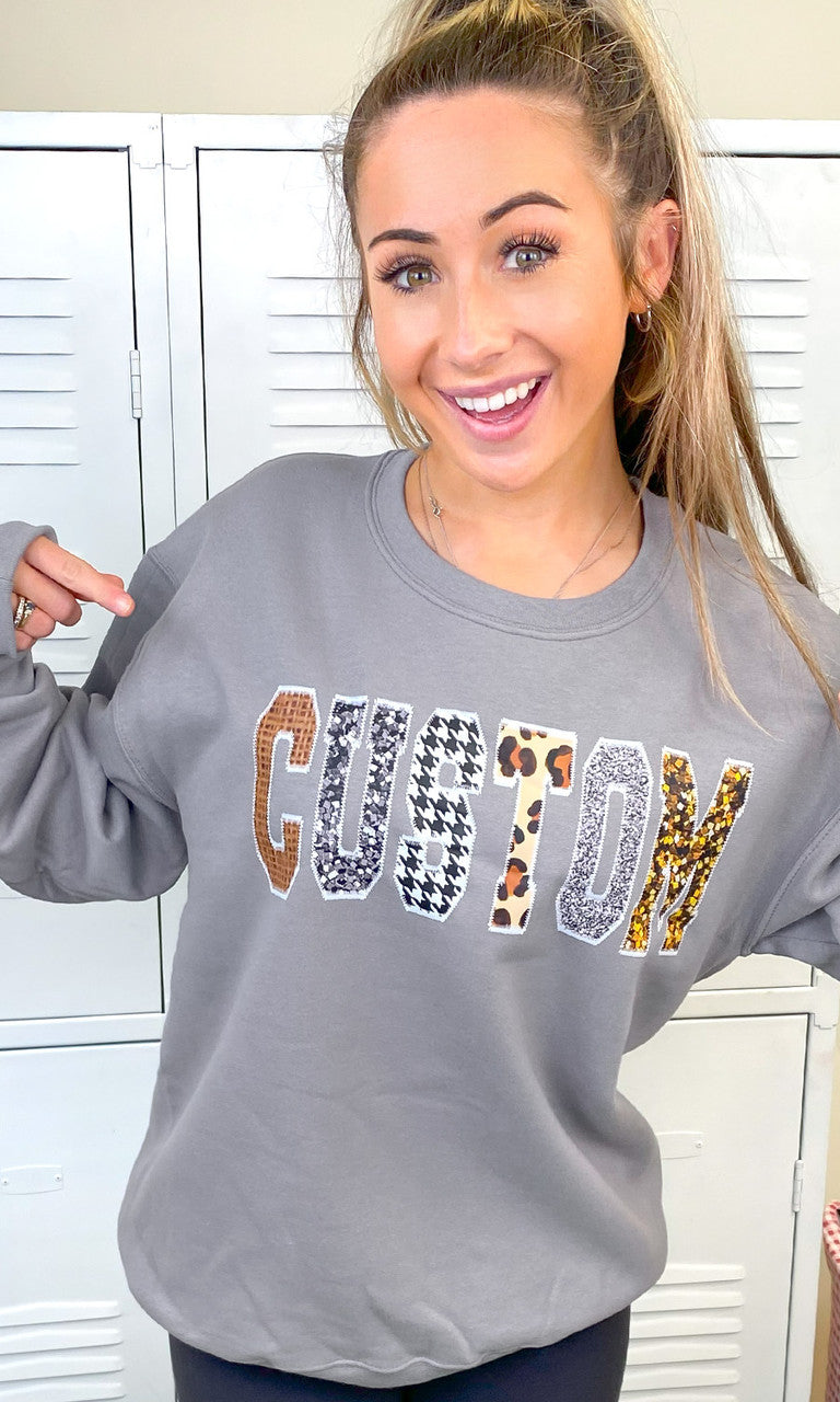 Custom Stitch Pattern Graphic Sweatshirt