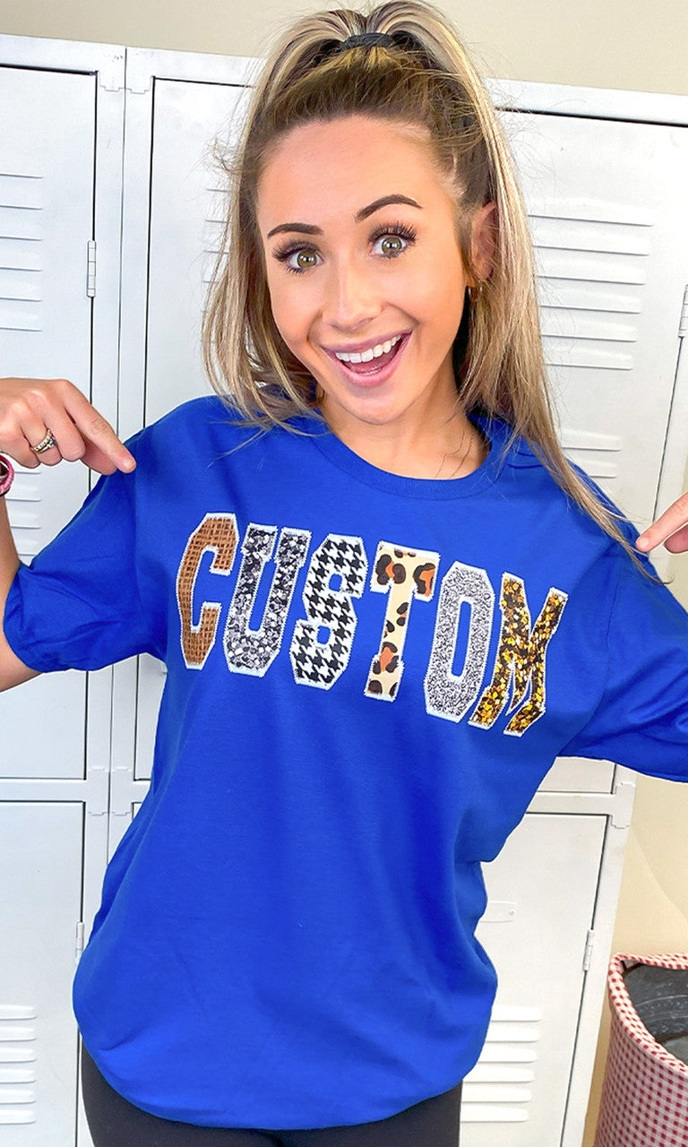 Custom Stitch Pattern Graphic T-Shirt