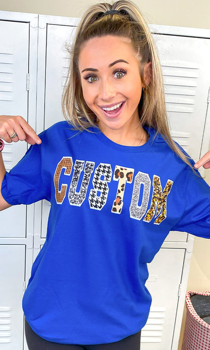 Custom Stitch Pattern Graphic T-Shirt