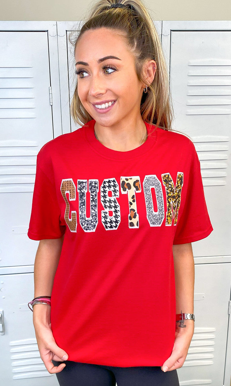 Custom Stitch Pattern Graphic T-Shirt