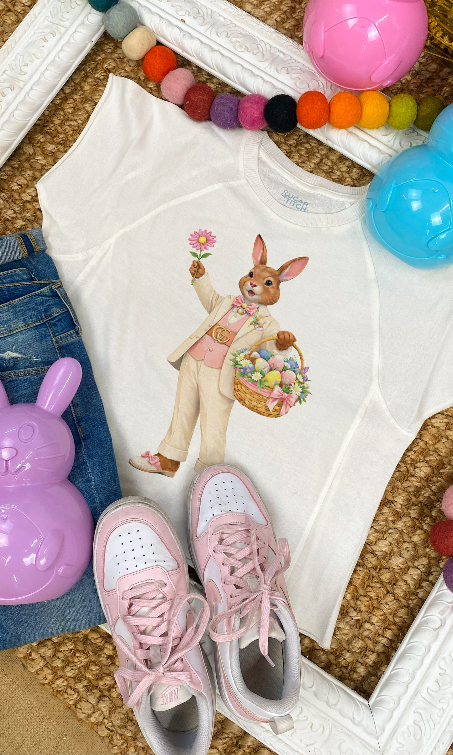 Dapper Easter Bunny Graphic Edgy Shirt