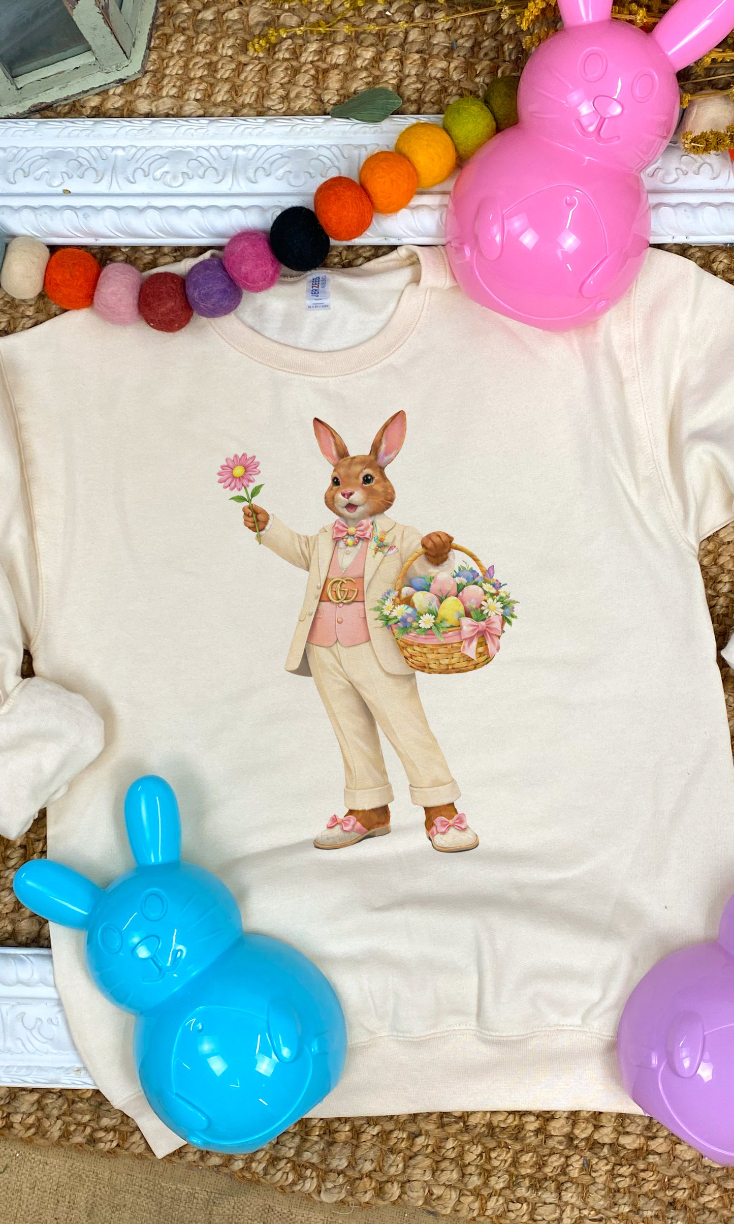 Dapper Easter Bunny Graphic Sweatshirt