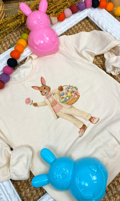 Dapper Easter Bunny Graphic Sweatshirt