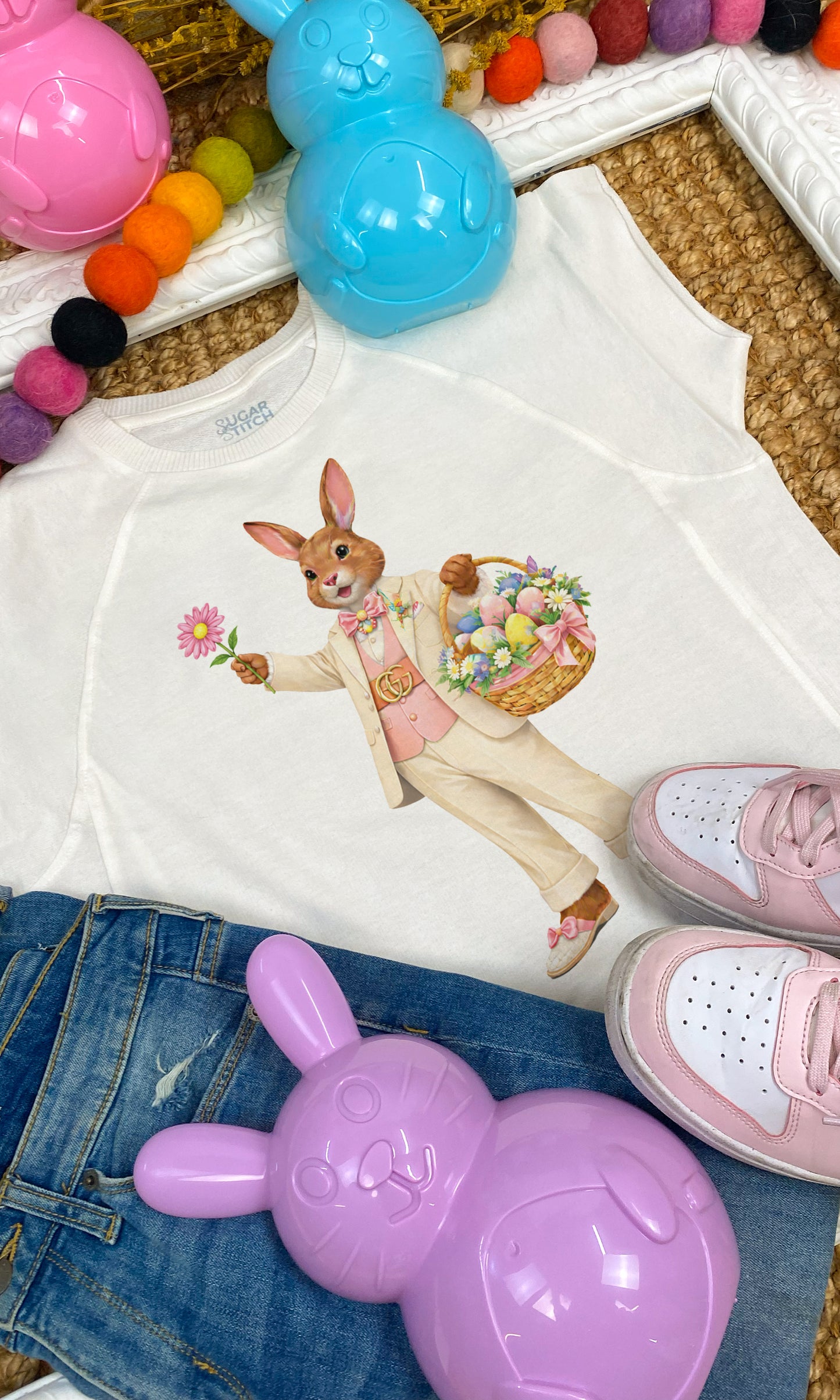 Dapper Easter Bunny Graphic Edgy Shirt