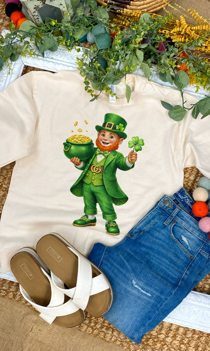 Dapper Leprechaun Graphic Sweatshirt