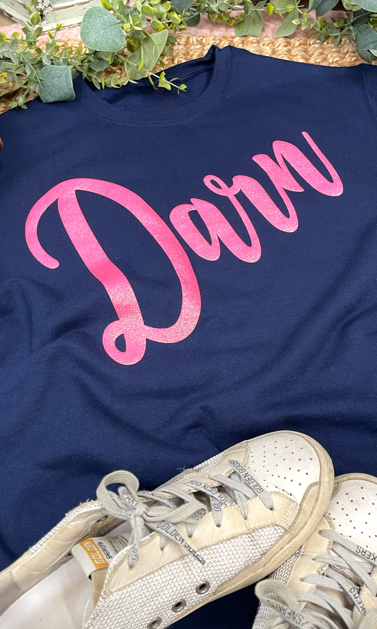 Darn Glitter Puff Graphic Sweatshirt