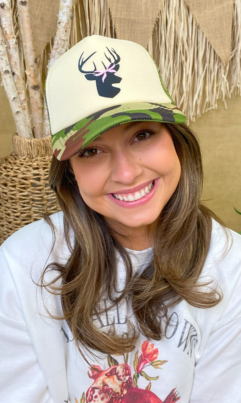 Deer Bow Trucker Hat