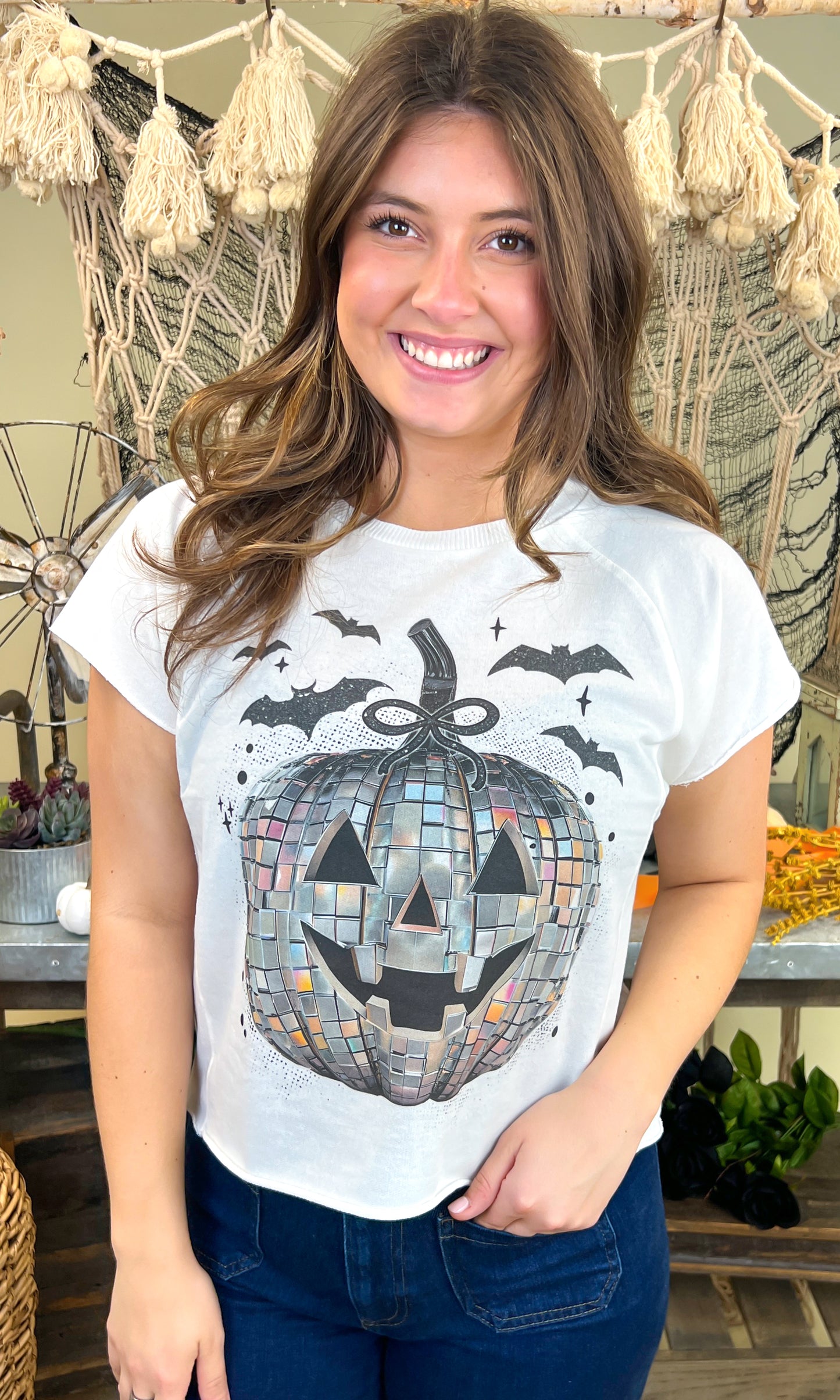 Disco Jack O Latern Halloween Edgy Graphic Shirt