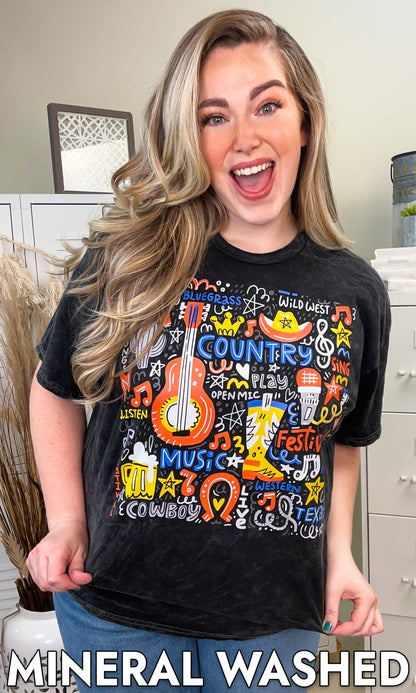 Doodle Country Music Graphic