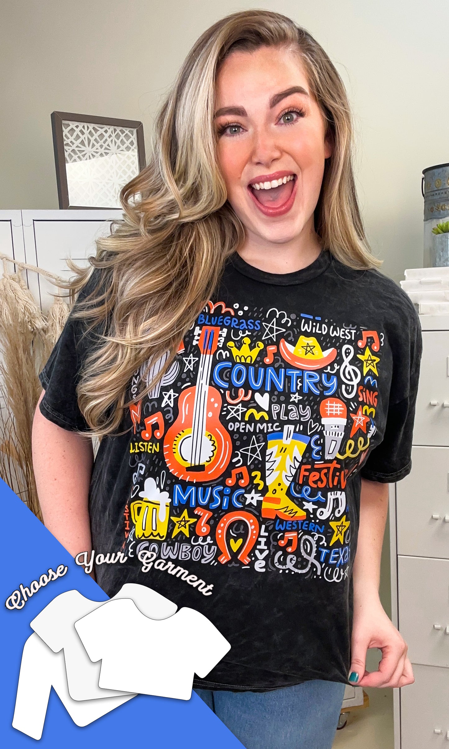 Doodle Country Music Graphic