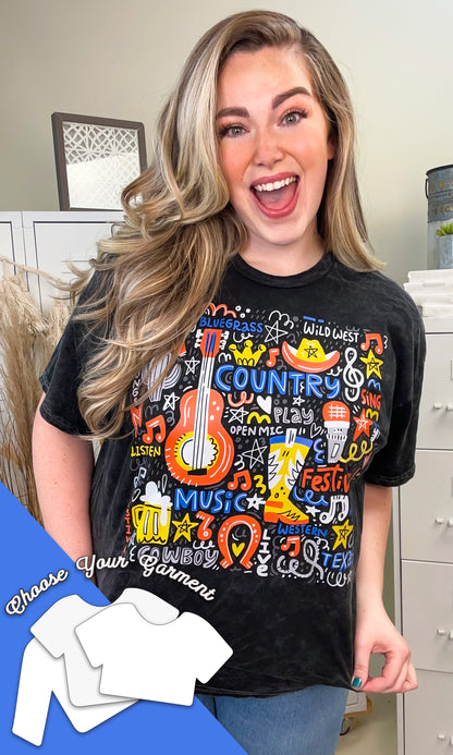 Doodle Country Music Graphic