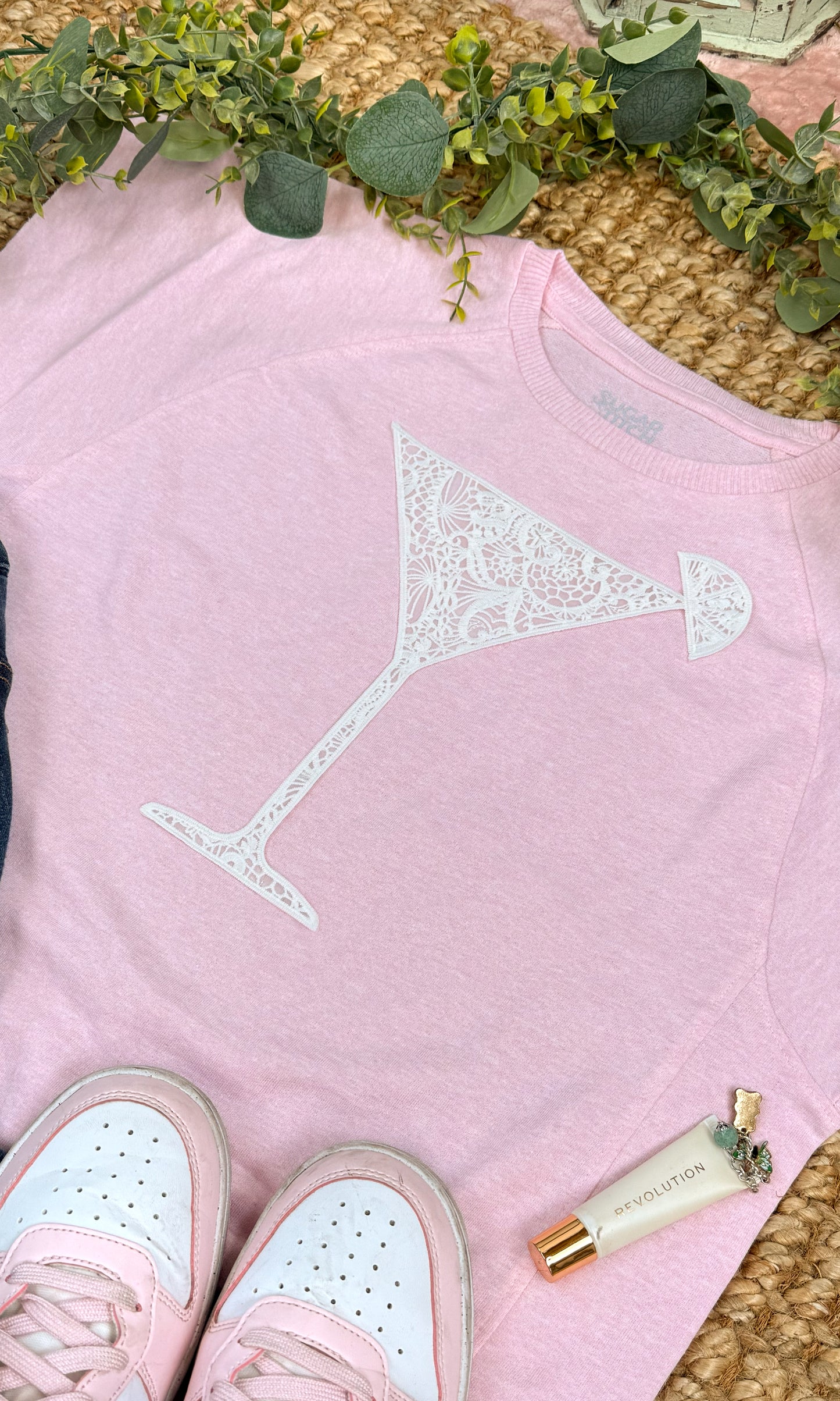 Drink Lace Graphic Edgy Shirt