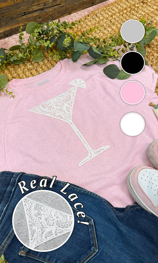 Drink Lace Graphic Edgy Shirt