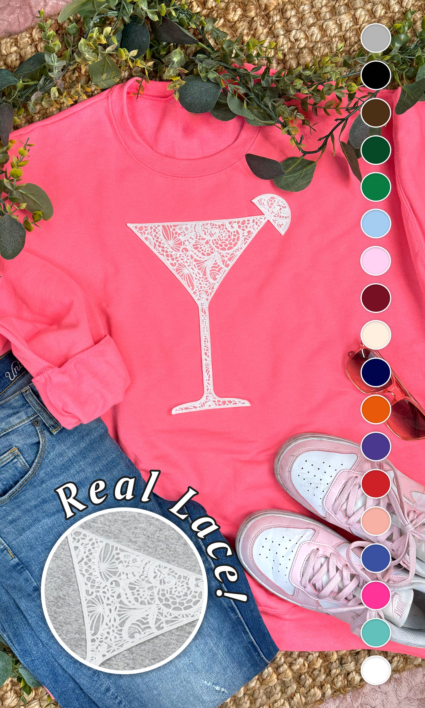 Drink Lace Graphic Sweatshirt