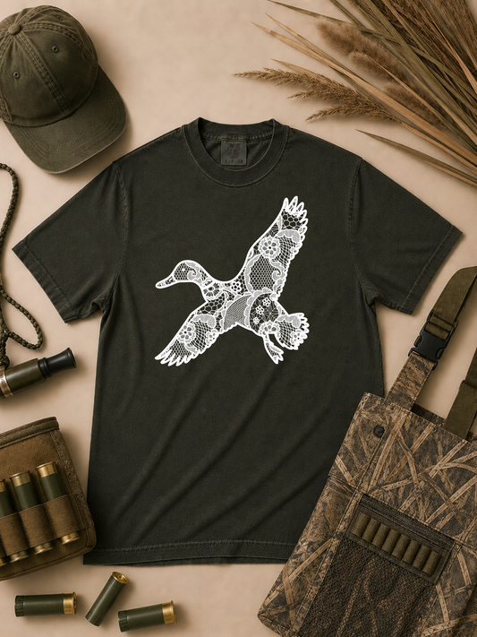 Duck Lace Graphic Comfort Color Graphic T-Shirt