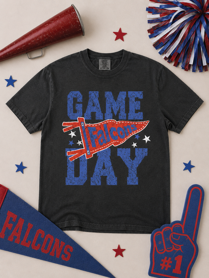 Custom Game Day Pennant Graphic Comfort Color T-Shirt