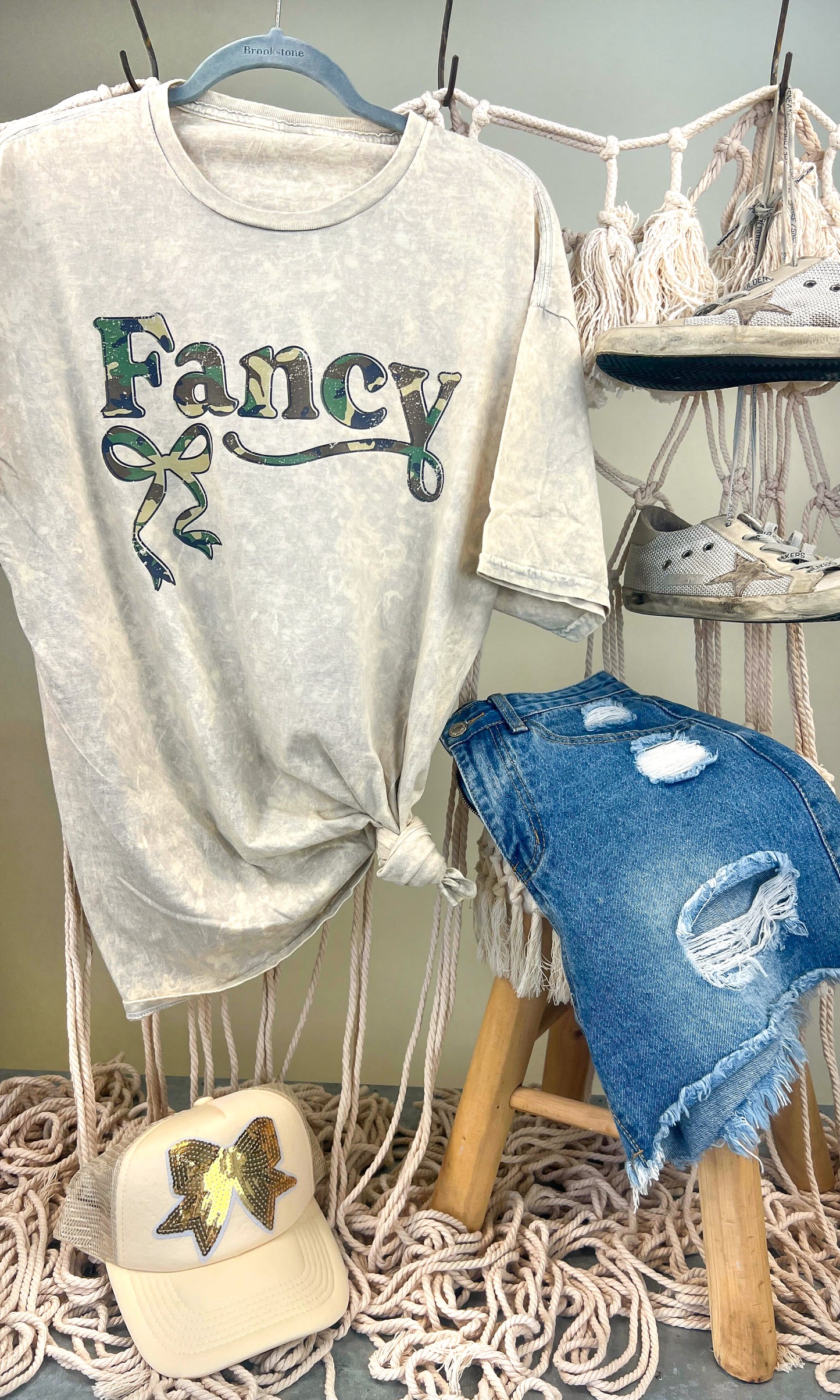 Fancy Camo Mineral Washed Graphic Shirt