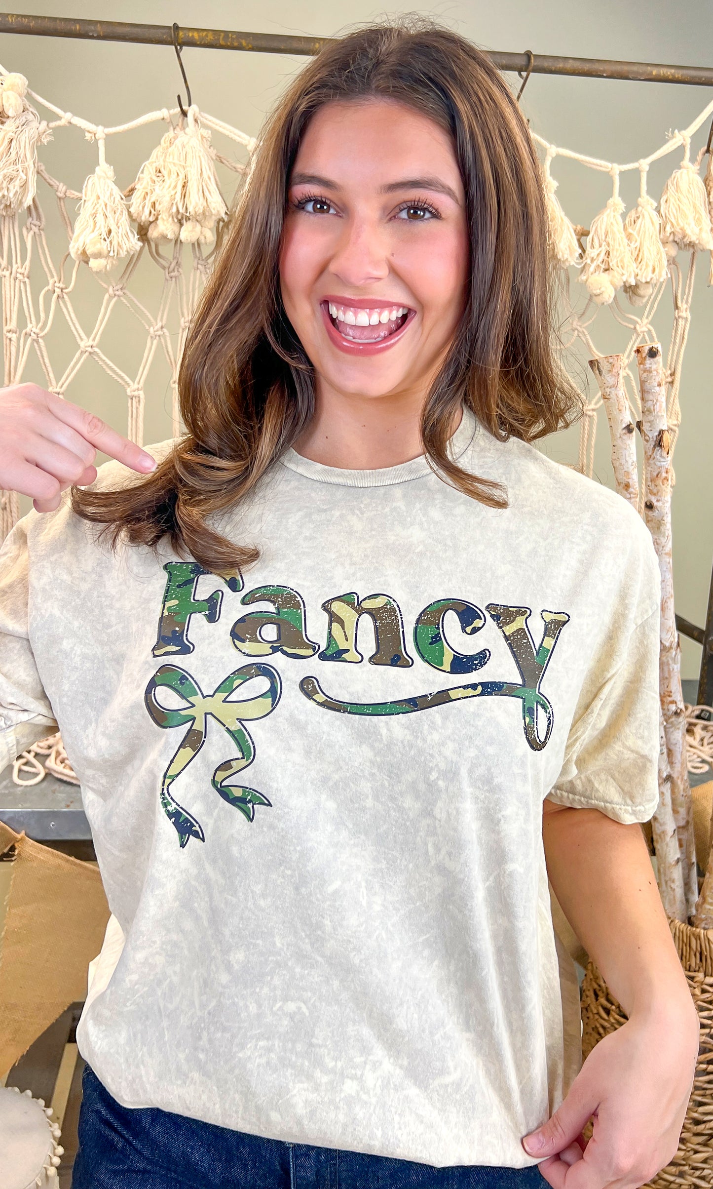 Fancy Camo Mineral Washed Graphic Shirt