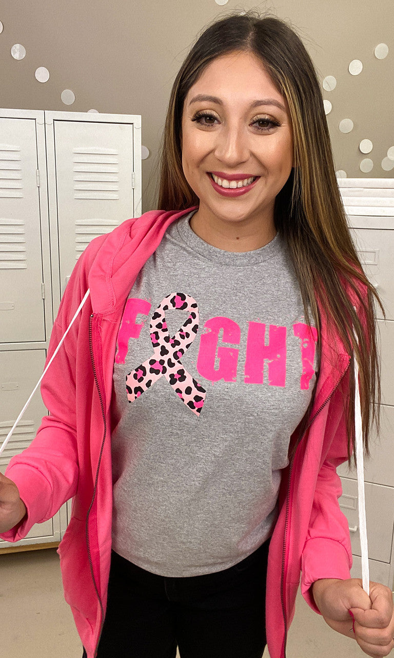 Fight Breast Cancer Awareness Graphic T-Shirt