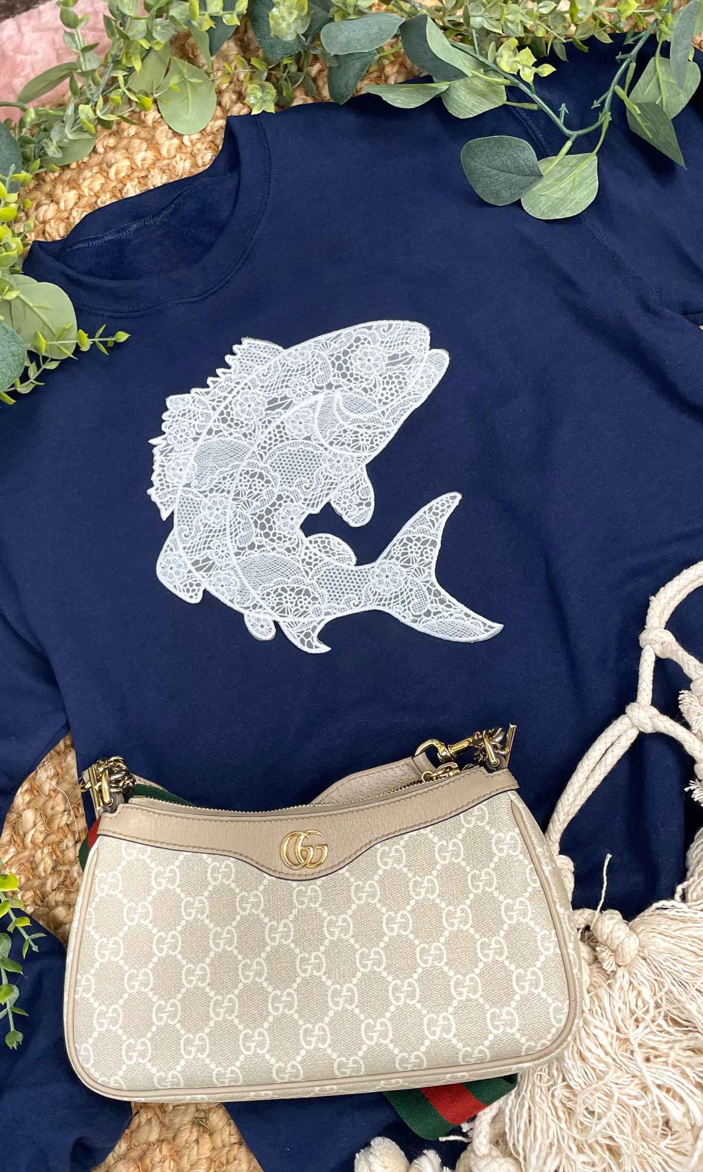 Fish Lace Graphic Sweatshirt