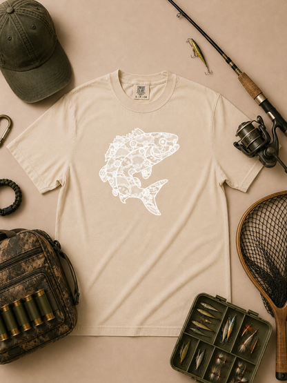 Fish Lace Graphic Comfort Color Graphic T-Shirt