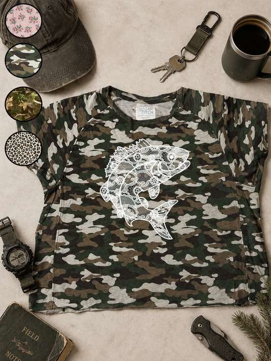 Fish Lace Graphic AOP Edgy Graphic Shirt