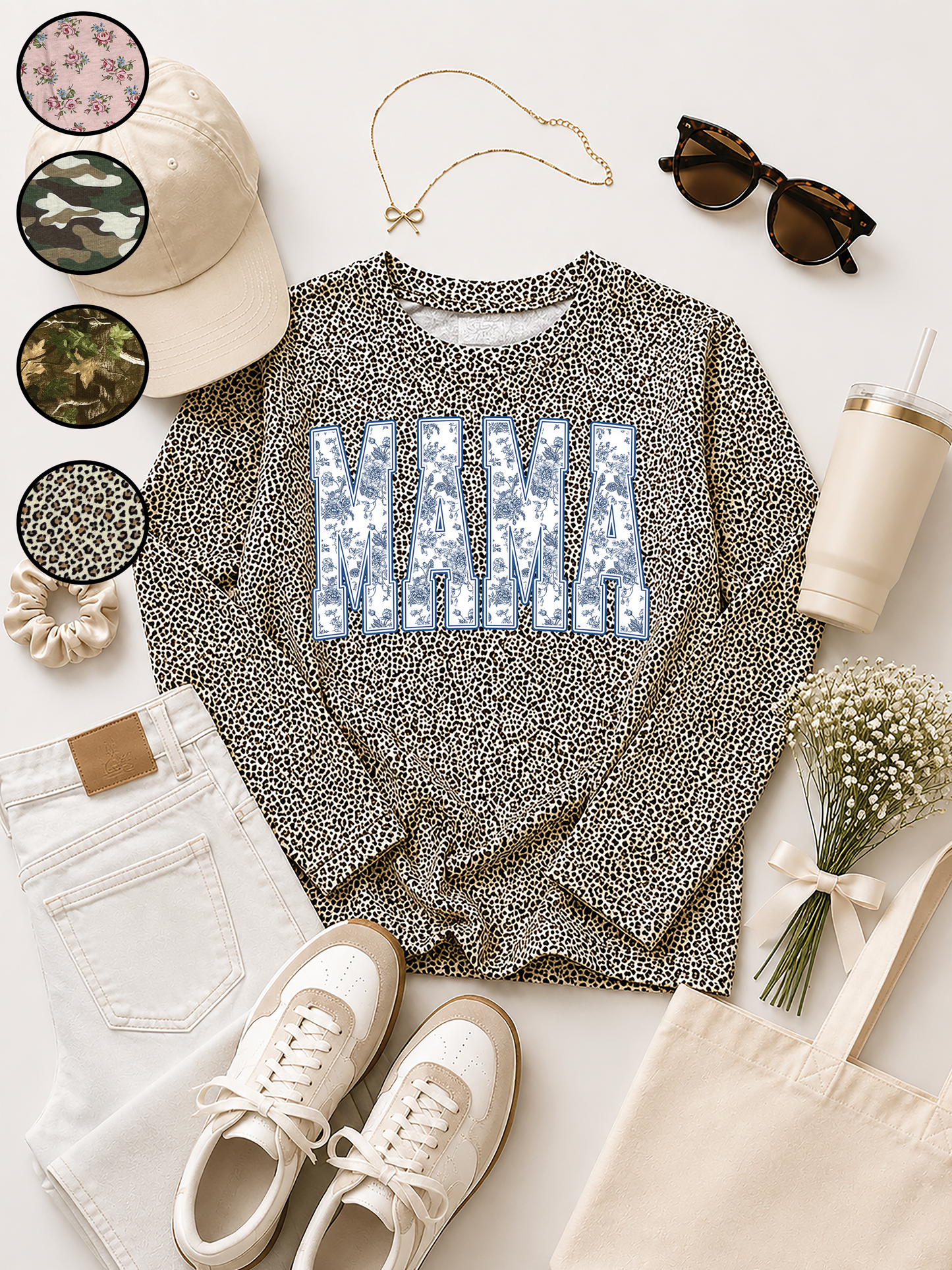 Floral Block Custom Graphic AOP Edgy Long Sleeve Shirt