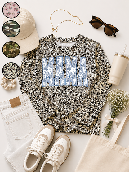 Floral Block Custom Graphic AOP Edgy Long Sleeve Shirt