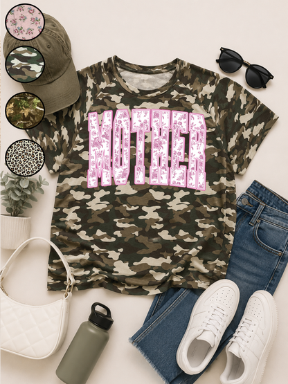 Floral Block Graphic AOP Edgy Shirt
