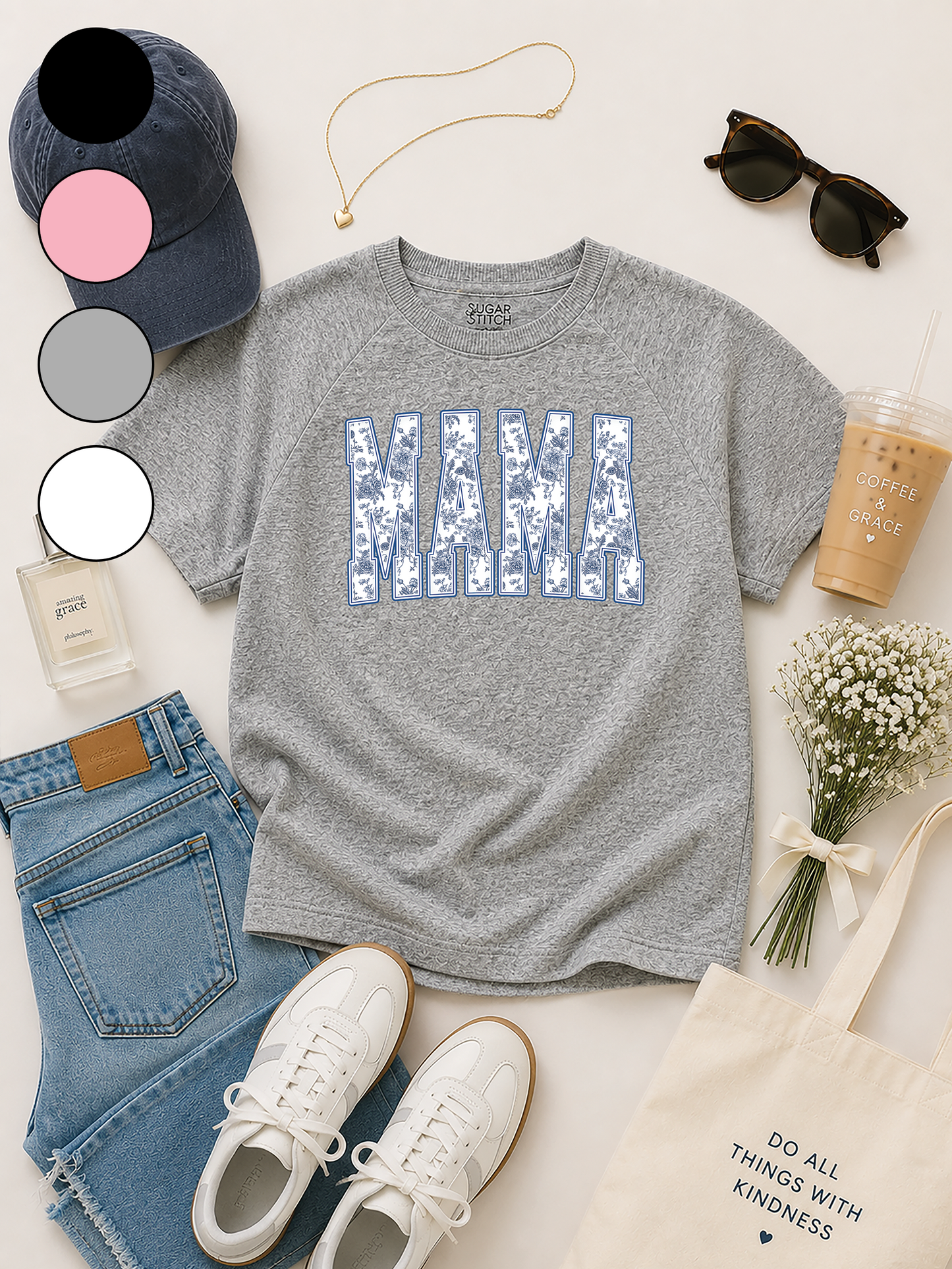 Floral Block Custom Graphic Edgy Shirt