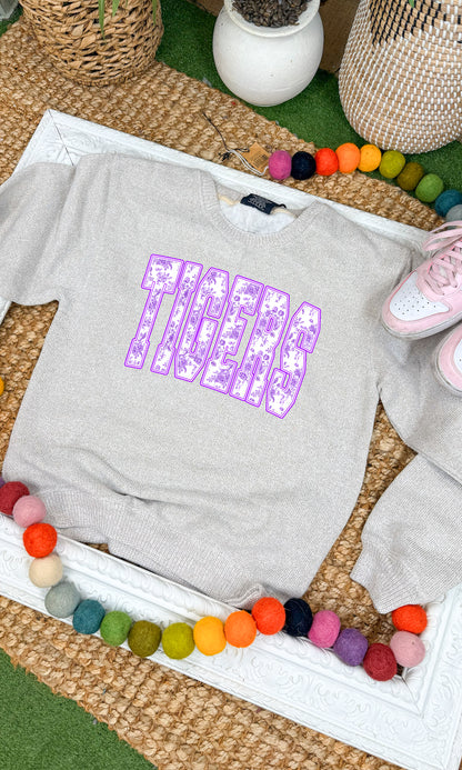 Floral Block Graphic Nantucket Graphic Sweatshirt